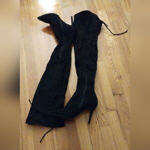 Aldo Black Over-the-Knee Stiletto Boots
